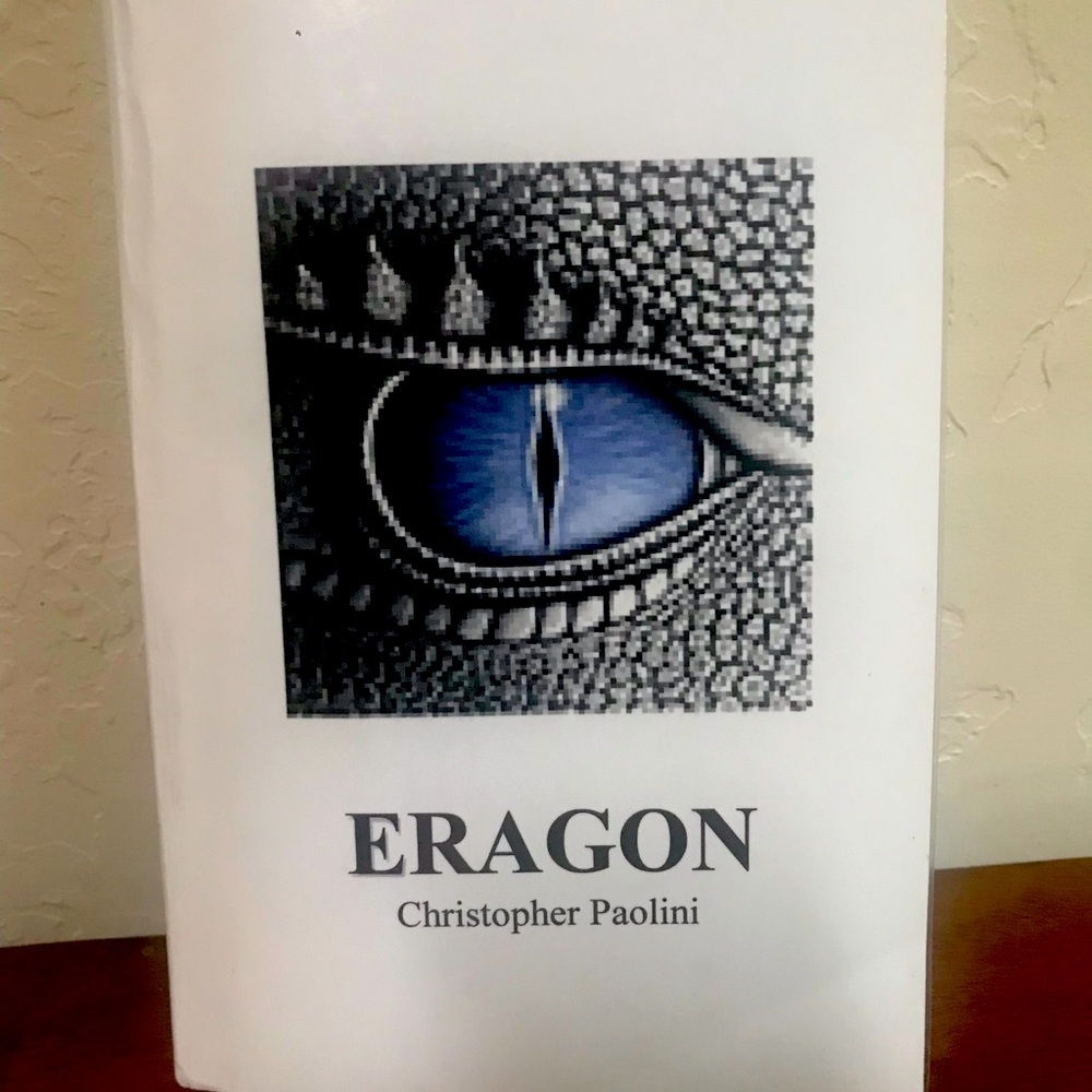 Eragon paperback book signed by author
